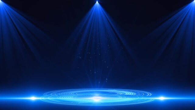 blue background with rays light effect