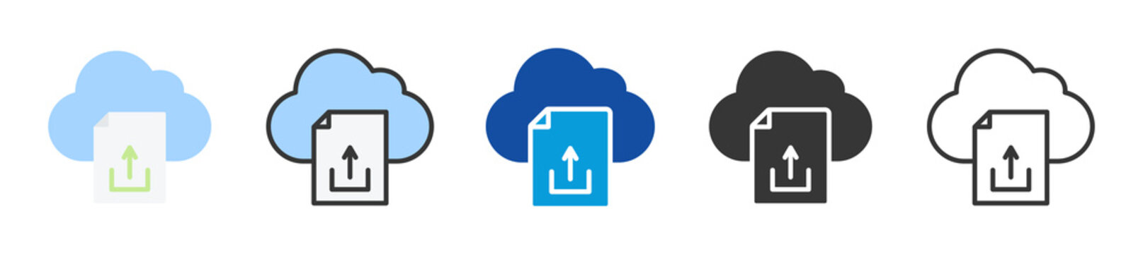 file upload icon set multi style various collection