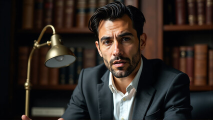 Focused Hispanic Educator Delivering Knowledge