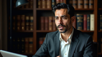 Focused Hispanic Educator Delivering Knowledge