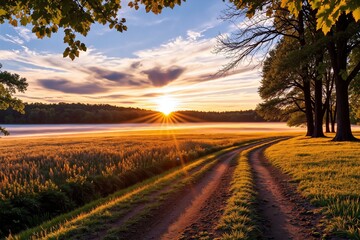 Golden Meadow Sunrise