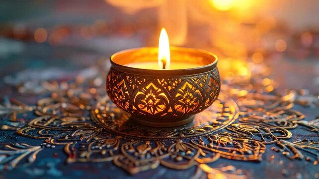 Ornate Candle Flame Glow.