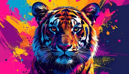 Experience the mesmerizing world of animal pop art design! Dive into a vibrant realm