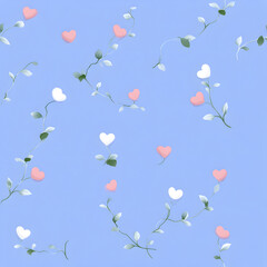 Flat seamless pattern background, generation AI 