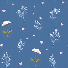 Flat seamless pattern background, generation AI 