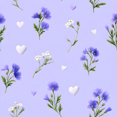 Flat seamless pattern background, generation AI 