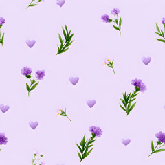 Flat seamless pattern background, generation AI 