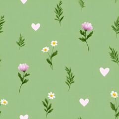 Flat seamless pattern background, generation AI 