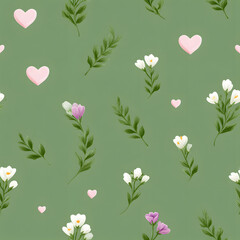 Flat seamless pattern background, generation AI 