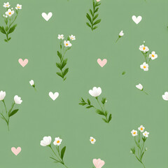 Flat seamless pattern background, generation AI 