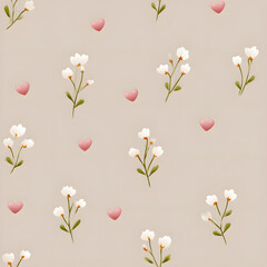 Flat seamless pattern background, generation AI 