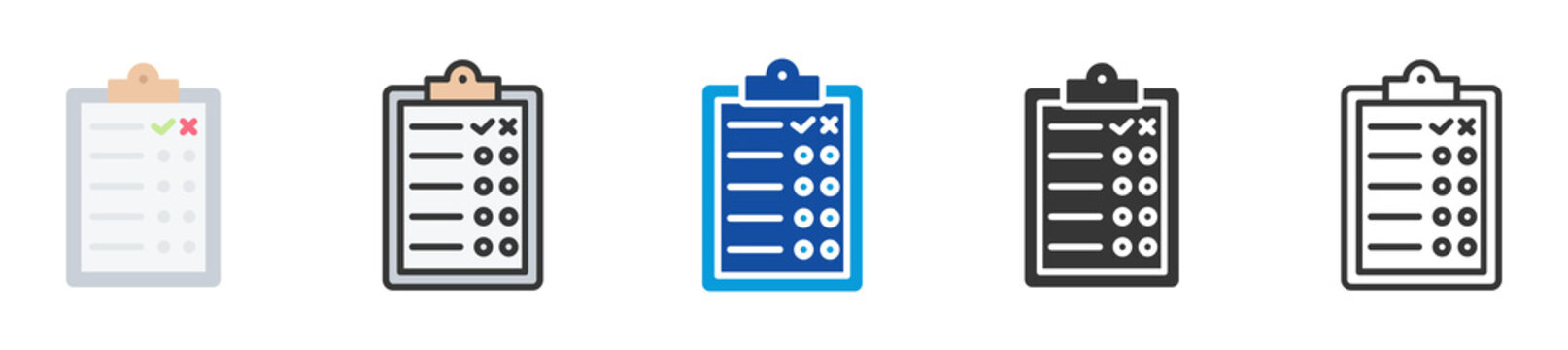 questionnaire icon set multi style various collection