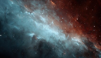 Fototapeta premium Outer Space Nebula In The Abstract Forms Of Earth'S Uncharted Territories: A Dazzling Display Of Celestial Beauty And Mystery.
