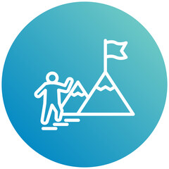 Ambition Mini Illustration Icon. Use For Modern Concept, Print, Ui, Ux Kit, Web And App Development. Vector Related To Business Finance, Management And More