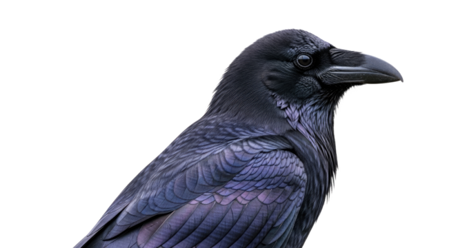 Closeup of a Black Crow Bird 30.
