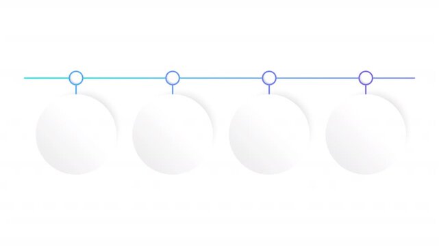 Startup launching infographic 4 steps template animation. Entrepreneurship. Sequence options HD video. Animated blank diagram visualization. Process layout empty design element. Motion graphics