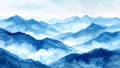 mountain landscape in the morning, mountain landscape with clouds, mountains in the mountains, 