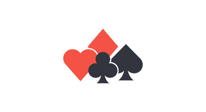 playing card suit symbols heart diamond club spade for a game night graphic representing strategy chance and casino excitement perfect for designs