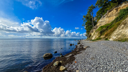 Kreidefelsen Insel Rügen Sommer Urlaub blauer Himmel	