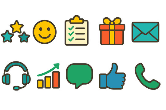 Business and communication icon set. Essential flat icons for productivity