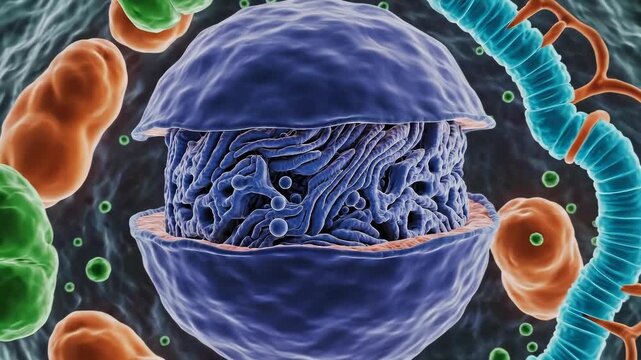 Cell Nucleus Illustration: Biological Structure