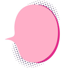 Naklejka premium Dialogue quote box in retro pop art style, pink cartoon balloon bubble, isolated flat design form for sale, ad, promotion,invitation
