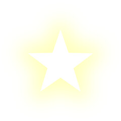 Star with shine. Illustration. Transparent background.