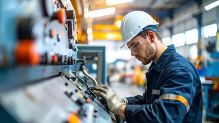 Factory Worker Controls Panel.
