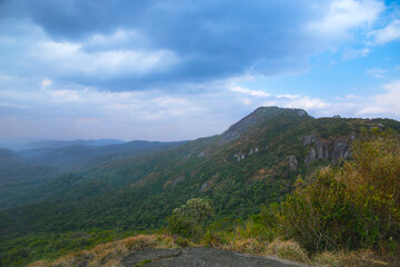 Tropical Mountains Landscape, border of the states of S&atilde;o Paulo and Minas Gerais, city of Camanducaia, district of Monte Verde, Brazil
