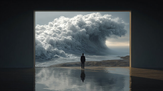 Digital mirror reflecting alternate realities with shifting dimensions and surreal visuals symbolizing parallel worlds imagination futuristic technology and the mysterious nature of perception - Powered by Adobe