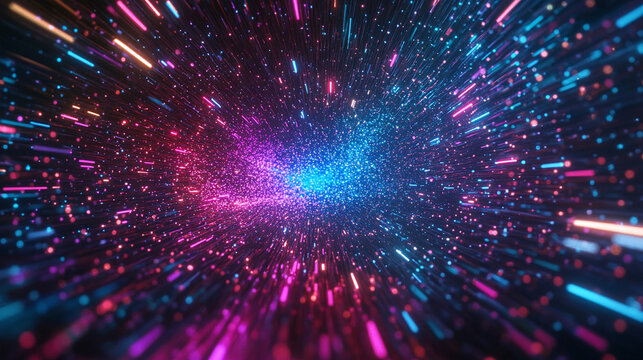 Nebula of glowing dots forming a swirling sphere of energy representing machine learning data analysis and algorithmic processing with dynamic particles visualizing computation and digital intelligenc