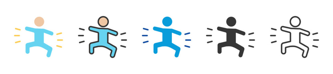 hyperactivity icon set multi style various collection