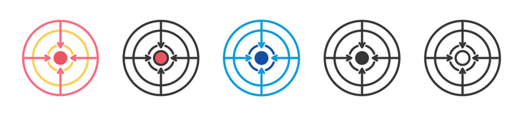 hyperfocus icon set multi style various collection