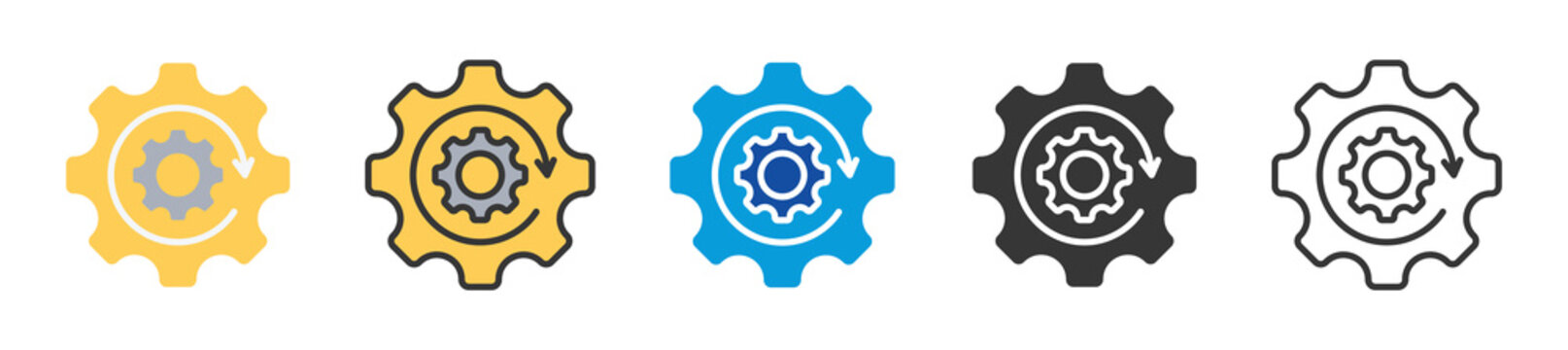 co occurring icon set multi style various collection