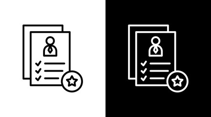 Appraisal Form Outline White Icon Set Design