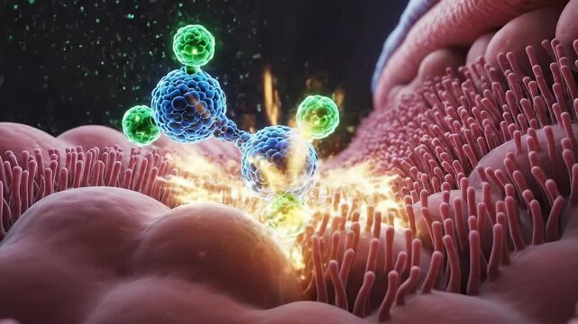 Molecular Interaction with Intestinal Villi - Scientific Visualization