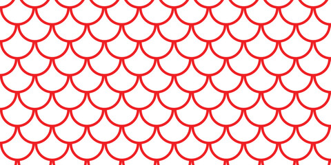 simple red outline fish scale pattern for banner poster background. © kowsar