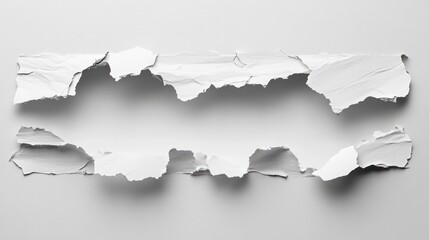 Ripped White Paper Background for Design