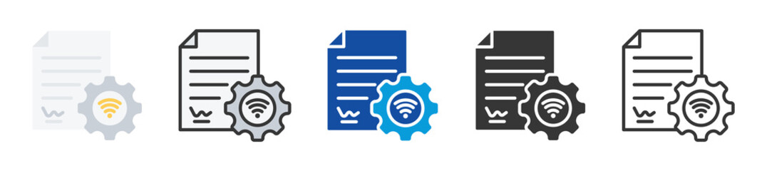 Obraz premium smart contract icon set multi style various collection
