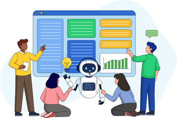 AI Chatbot Development and Programming Concept