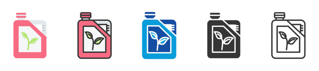 biofuel icon set multi style various collection