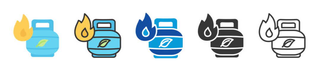 biogas icon set multi style various collection