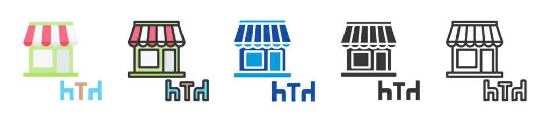 restaurant icon set multi style various collection