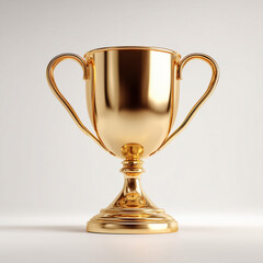 gold cup isolated on white