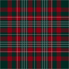 Tartan seamless pattern, green and red can be used in fashion decoration design. Bedding, curtains, tablecloths