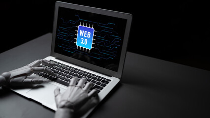 The AI chip and hardware processing technology behind Web 3.0. A concept of the computer infrastructure that powers the new AI internet. Motif