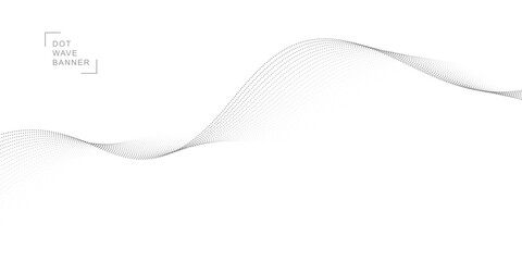 abstract creative smooth dot wave particle banner background.