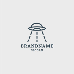 Ufo logo style icon design template vector illustration