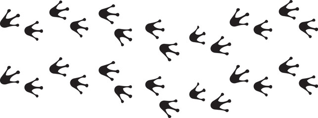 Frog Footprint Vector design - Path footprints of Frog or Toad. Bird footprints icon