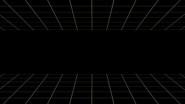 Perspective grid on black background for design layout